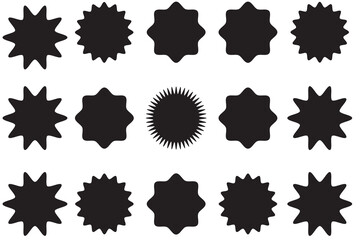 Sparkle vector icons set. Shine symbol illustration. star sign collection.