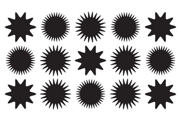 Sparkle vector icons set. Shine symbol illustration. star sign collection.