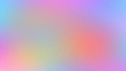 Abstract pastel holographic blurred grainy gradient banner background texture