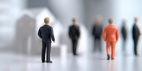 Entrepreneurs and investors discussing growth potential, 3d illustration