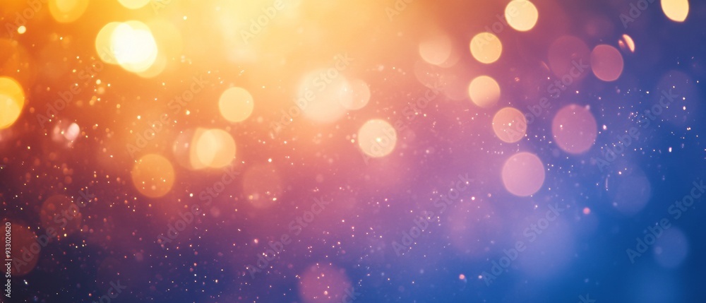 Poster blur glow overlay with lens flare and bokeh sunlight