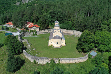 Old medieval Serbian Christian Orthodox monastery Sopocani