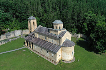 Old medieval Serbian Christian Orthodox monastery Sopocani