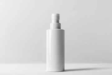 Minimalist White Cosmetic Airless Pump Bottle for Beauty and Skincare Products