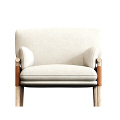 armchair isolated on white background, comfortable furniture for home interior, 3D illustration, cg render