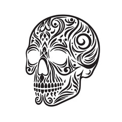 Iconic Skull Shadow Illustration