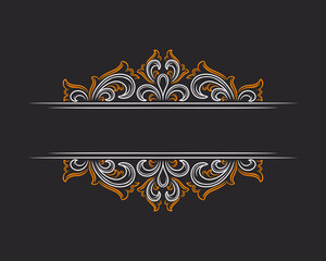 Vintage frame design with floral decoration     ornaments 