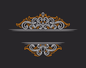 Floral frame ornament vintage Design