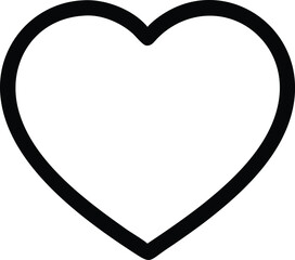a black and white heart outline