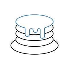 pancake concept line icon. Simple element illustration. pancake concept outline symbol design.