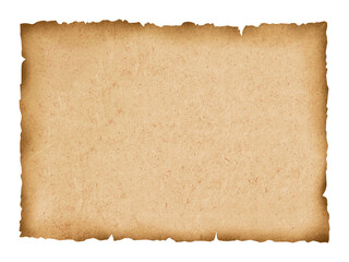 treasure map, paper scroll template, isolated, extracted on transparent background, png file