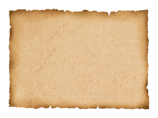 treasure map, paper scroll template, isolated, extracted on transparent background, png file
