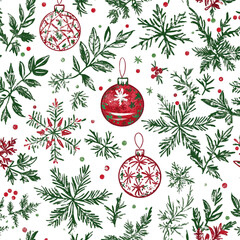 christmas background with balls