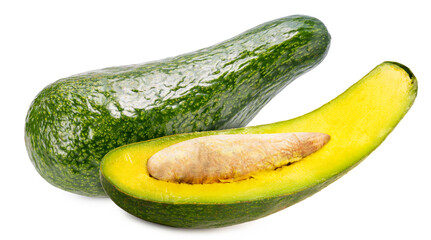 Fresh Avocados on white background, Fresh Long Neck Avocados isolate on white background with clipping path.