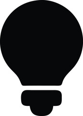 a black light bulb icon with white background