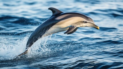 Fototapeta premium Dolphin Leaping Through the Waves