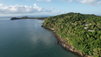 Obraz premium Aerial photo of Mission Beach Queensland Australia