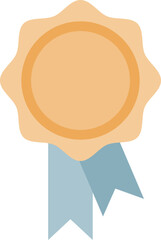 Golden seal with ribbons symbolizing premium quality assurance.