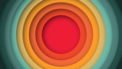 Abstract 1970s 1960s and 1950s background design in the form of circles with perforations in retro style. illustration. Copy space for text.