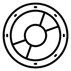 Obraz premium Viking Shield Icon Style
