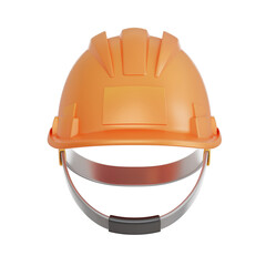 orange safety helmet 3d illustration 