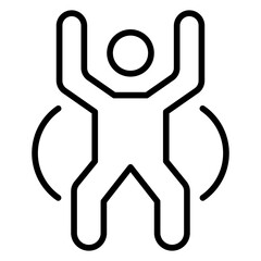 Jumping Jack Icon Style