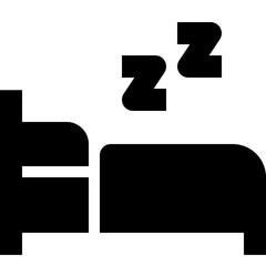 sleep black solid icon