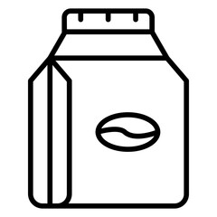 Coffee Bag Icon Style