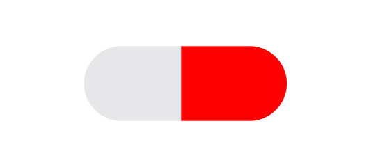 tone white and Red capsule, A lot of medicines Vector isolated.