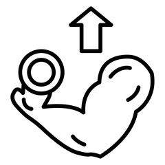 Muscle Gain Diet Icon Style