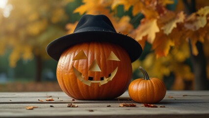 jack o lantern with pumpkin