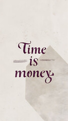 Time is Money Banner with American Flag Background