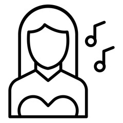 Musician Female Icon Style