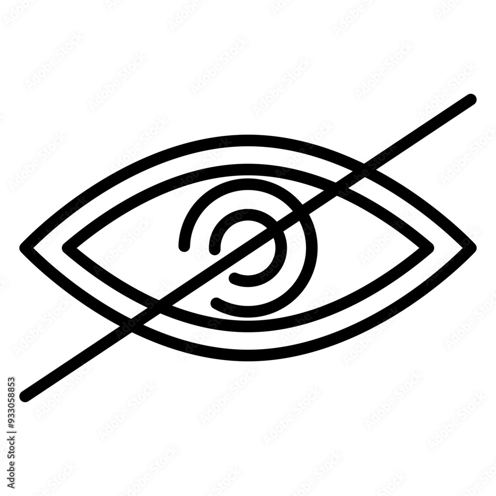 Poster legal blindness icon style