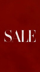 Red Sale Banner with Minimalistic Design