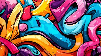 Obraz premium グラフィティアートの壁