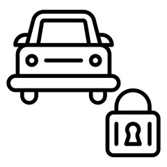 Car Security Icon Style