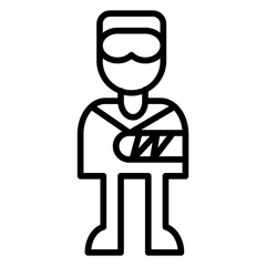 Bike Injury Icon Style