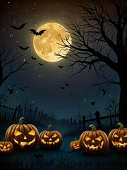 Fototapeta premium halloween background with pumpkin