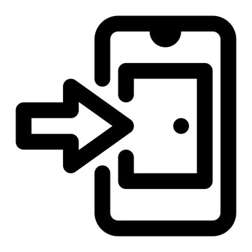 recommend clip art: login, entry, sign in, log in, mobile, smartphone outline icon