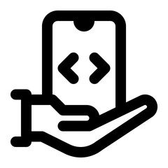 support, services, mobile app, development, app development, mobile programming outline icon