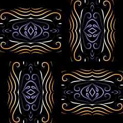 Fototapeta premium Seamless pattern Traditional Indonesian batik for decorating tile designs, walls, floors and commercial textile products