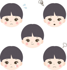 いろんな表情の男の子