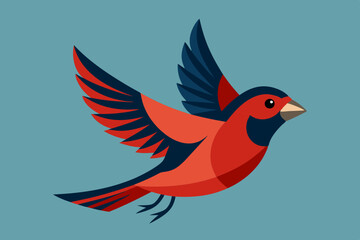 Finch Bird vector art and illustration