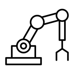 Robotic Arm Icon Style