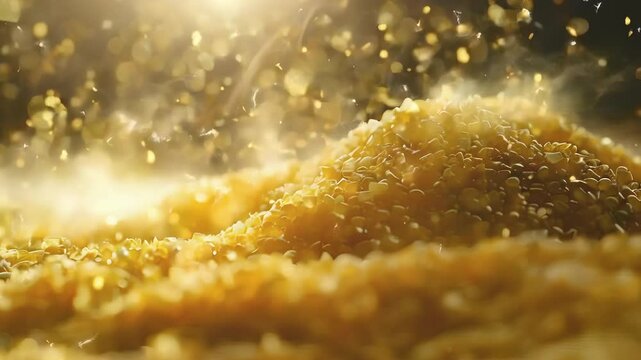 Video recreation of couscous semolina	
