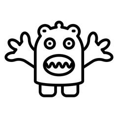 Cute Monster Icon Style