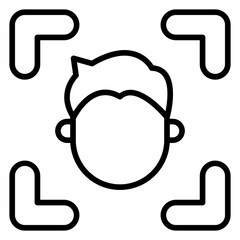 Face Detection Icon Style