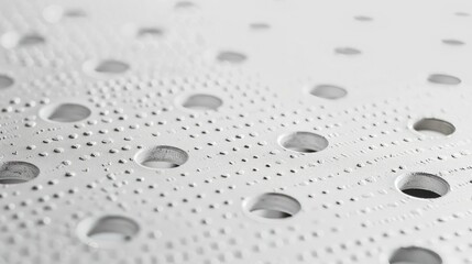 white steel plate close view