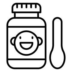Baby Food Icon Style